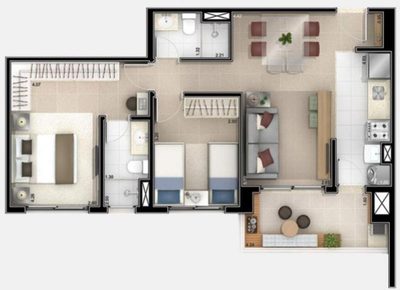 Apartamento, 2 quartos, 67 m² - Foto 2