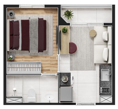 Apartamento, 1 quarto, 35 m² - Foto 4