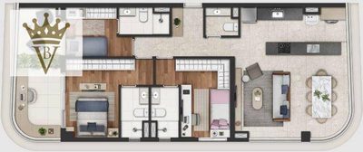 Apartamento, 3 quartos, 125 m² - Foto 1