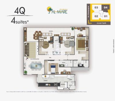 Apartamento, 4 quartos, 132 m² - Foto 2