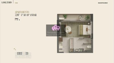 Apartamento, 1 quarto, 32 m² - Foto 3