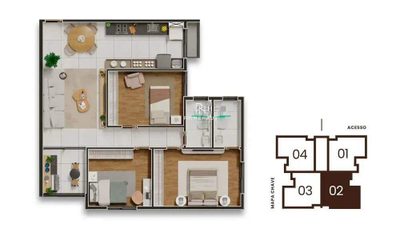 Apartamento, 3 quartos, 77 m² - Foto 2
