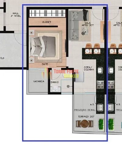 Apartamento, 1 quarto, 34 m² - Foto 5