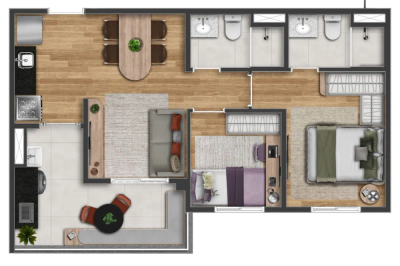 Apartamento, 2 quartos, 50 m² - Foto 5
