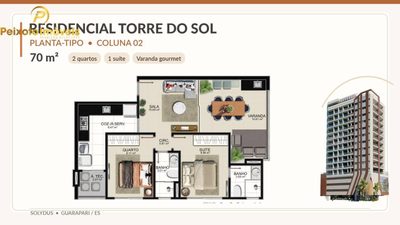 Apartamento, 2 quartos, 70 m² - Foto 2