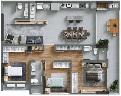 Apartamento, 3 quartos, 110 m² - Foto 1