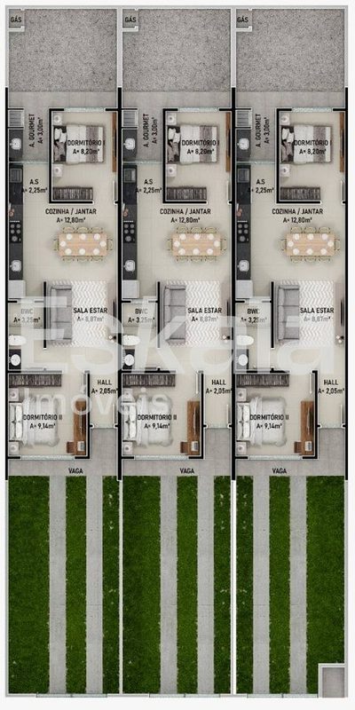 Casa, 2 quartos, 60 m² - Foto 3