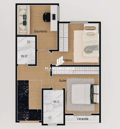 Casa, 3 quartos, 100 m² - Foto 2