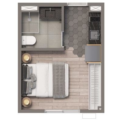 Apartamento, 2 quartos, 38 m² - Foto 3