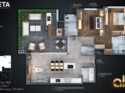 Cobertura, 2 quartos, 130 m² - Foto 3