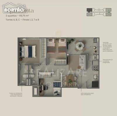 Casa, 3 quartos, 69 m² - Foto 2