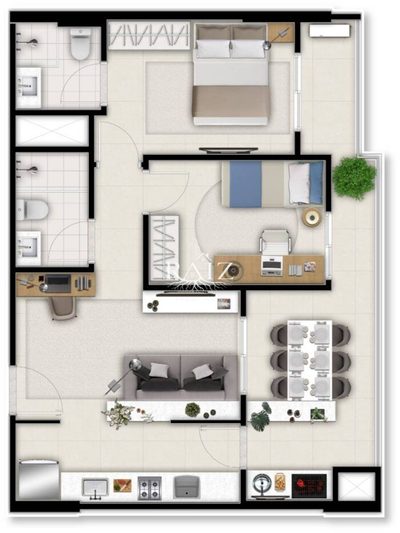 Apartamento, 2 quartos, 72 m² - Foto 2