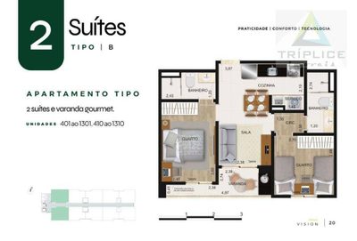 Apartamento, 2 quartos, 48 m² - Foto 2