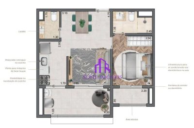 Apartamento, 2 quartos, 77 m² - Foto 3