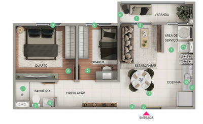 Apartamento, 2 quartos, 40 m² - Foto 5