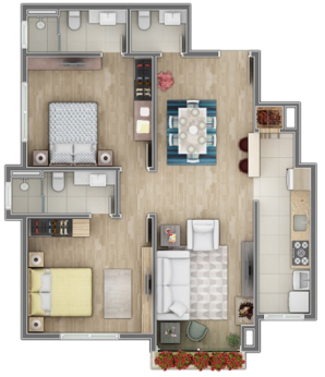 Apartamento, 2 quartos, 85 m² - Foto 2