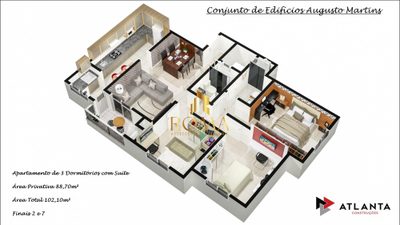 Apartamento, 3 quartos, 88 m² - Foto 2