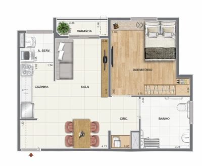 Apartamento, 1 quarto - Foto 3