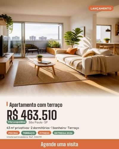Apartamento, 2 quartos, 43 m² - Foto 1