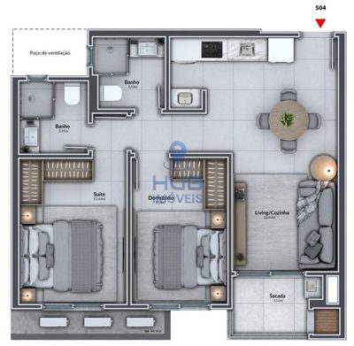 Apartamento, 2 quartos, 63 m² - Foto 5
