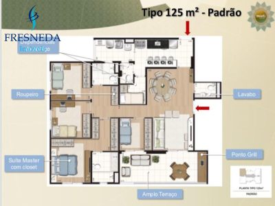 Apartamento, 3 quartos, 125 m² - Foto 2