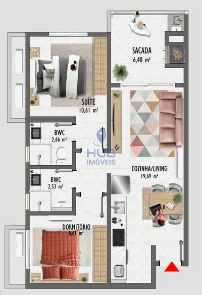 Apartamento, 1 quarto, 43 m² - Foto 4