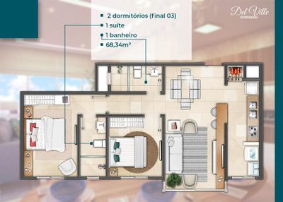 Apartamento, 2 quartos, 68 m² - Foto 5