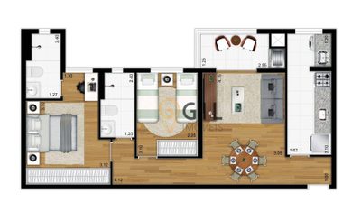 Apartamento, 2 quartos, 52 m² - Foto 4