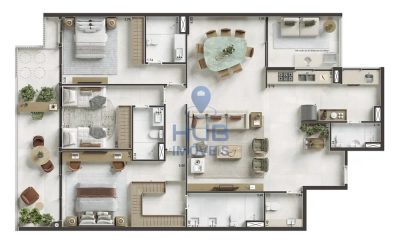 Apartamento, 3 quartos, 153 m² - Foto 3