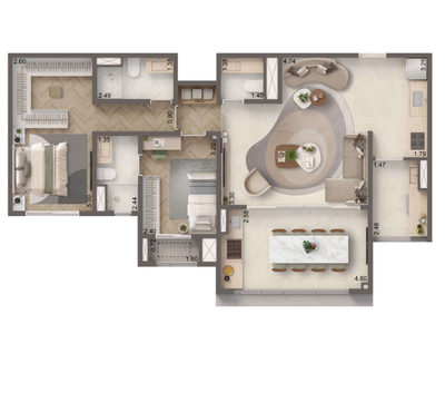 Casa, 2 quartos, 94 m² - Foto 3