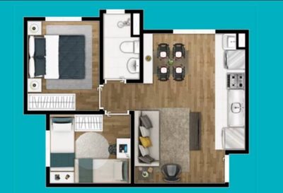 Apartamento, 2 quartos, 39 m² - Foto 1