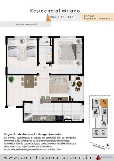 Apartamento, 2 quartos, 60 m² - Foto 3