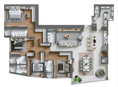 Apartamento, 4 quartos, 265 m² - Foto 1