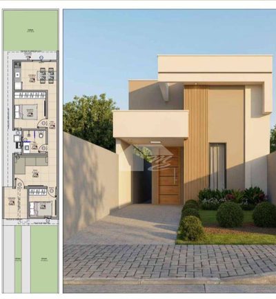 Casa, 2 quartos, 60 m² - Foto 1
