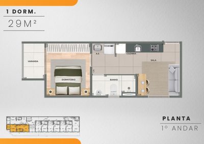 Apartamento, 27 m² - Foto 3