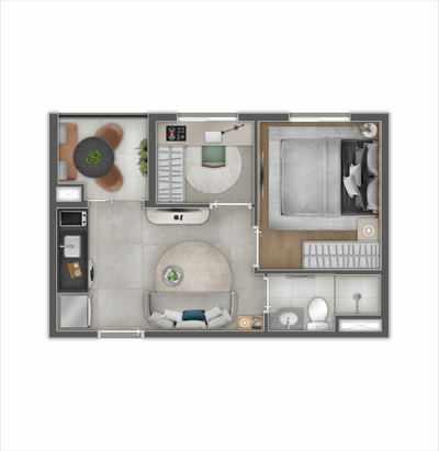 Casa, 1 quarto, 37 m² - Foto 4