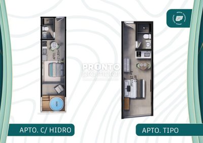 Apartamento, 1 quarto, 22 m² - Foto 2