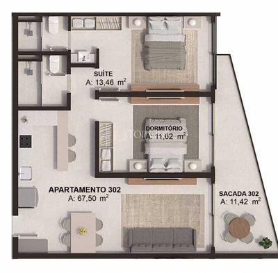 Apartamento, 2 quartos, 67 m² - Foto 2