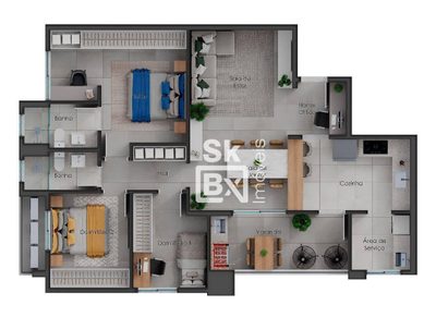 Apartamento, 3 quartos, 105 m² - Foto 2