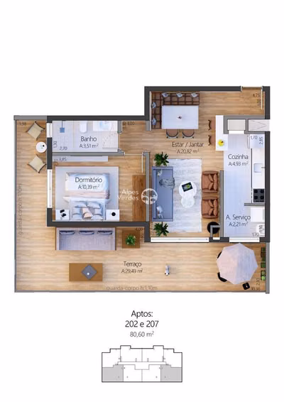 Apartamento, 1 quarto, 125 m² - Foto 2