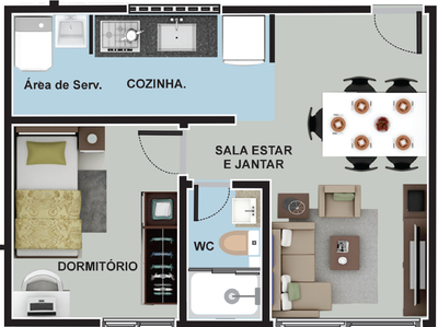 Apartamento, 2 quartos, 54 m² - Foto 3