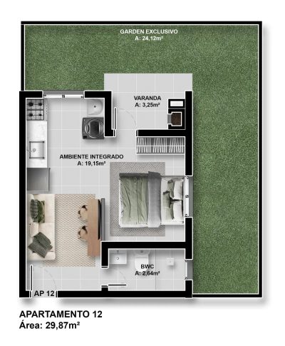 Apartamento, 1 quarto, 36 m² - Foto 5