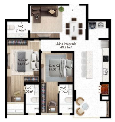 Apartamento, 116 m² - Foto 3