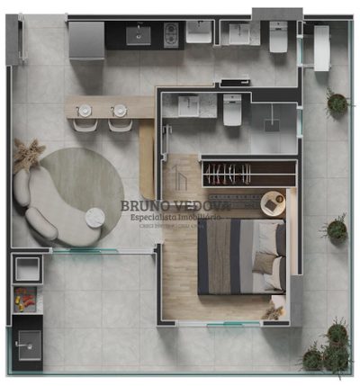 Apartamento, 1 quarto, 39 m² - Foto 4