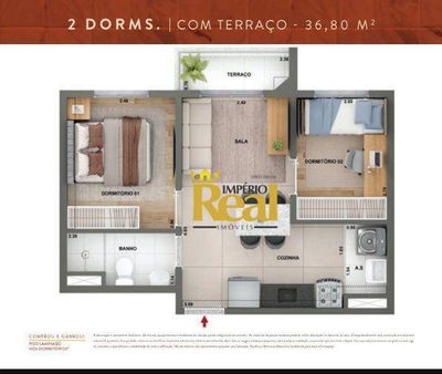Apartamento, 2 quartos, 37 m² - Foto 2