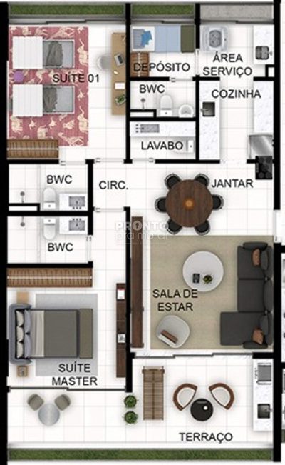Apartamento, 2 quartos, 111 m² - Foto 1
