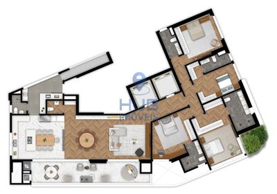 Apartamento, 4 quartos, 282 m² - Foto 1