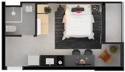 Apartamento, 1 quarto, 24 m² - Foto 2