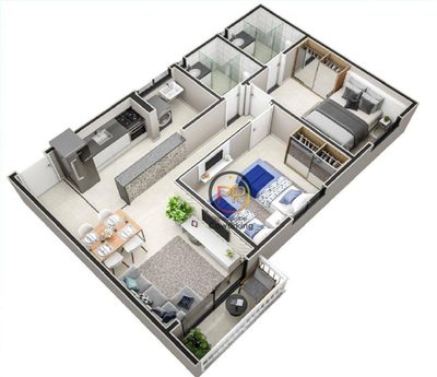 Apartamento, 2 quartos, 51 m² - Foto 4