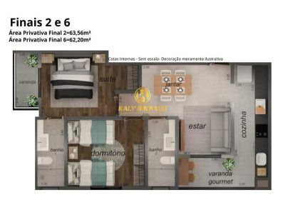 Apartamento, 2 quartos, 59 m² - Foto 3